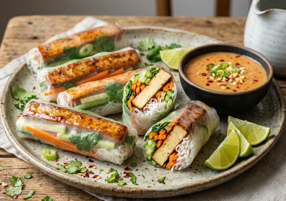 Imagem principal Rolinhos de Papel de Arroz com Tofu Marinado