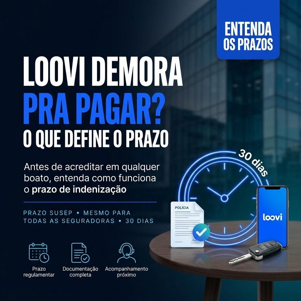 Imagem ilustrativa para o artigo Loovi Demora Pra Pagar? Como É Definido o Prazo da Sua Indenização