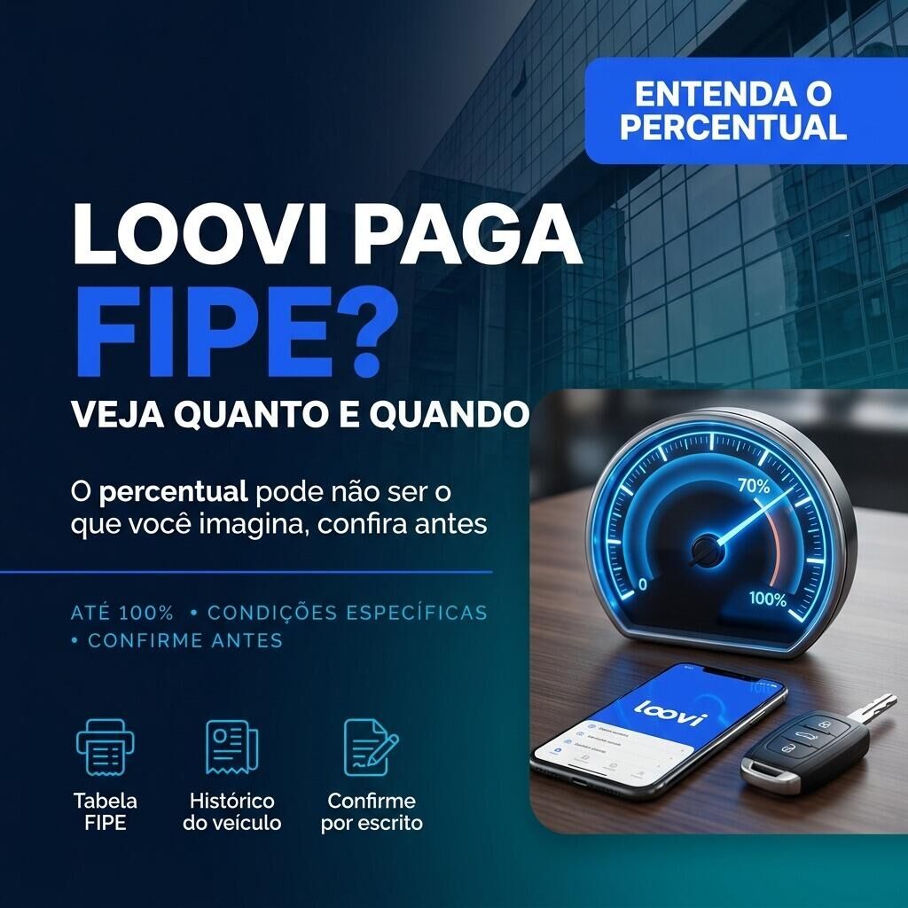 Imagem ilustrativa para o artigo Loovi Paga FIPE? Veja Exatamente Quanto e Quando Isso Se Aplica