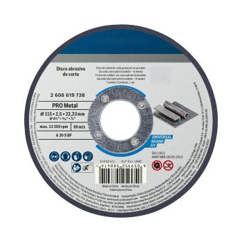 Imagem principal de DISCO DE CORTE METAL 115MM X 2,5MM X 22,2MM (4.1/2 X 3/32 X 7/8)