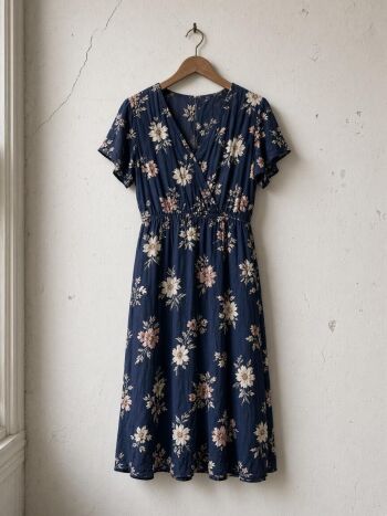 Imagem de Vestido midi floral de viscose