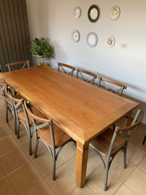 Imagem do produto Mesa Florença 200x100 com Cadeira Paris Alumínio