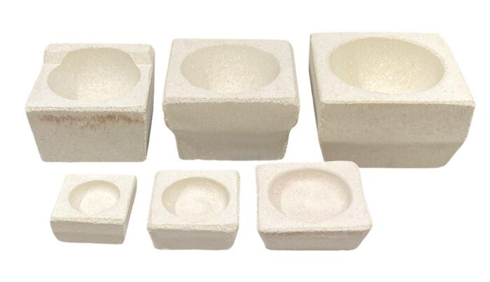 Imagem de Cadinhos Quadrados de Cerâmica para Fundição de Metais - Escolher Tamanho