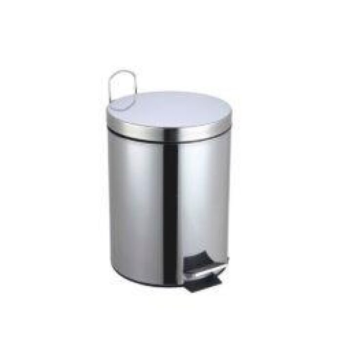 Imagem de Lixeira Inox Redonda com Pedal 5 L Polido – Mood