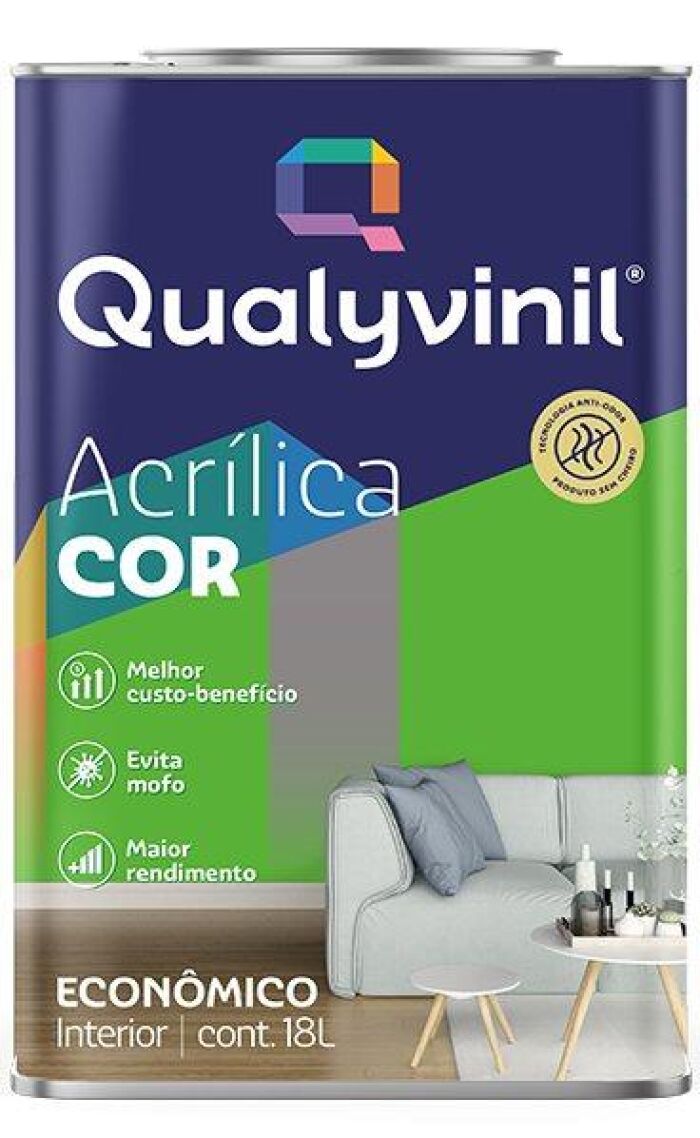 Imagem de Latex Acrilico Economico Cor Qualyvinil