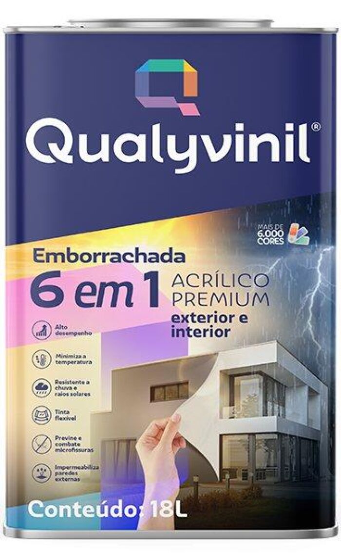 Imagem de Tinta Acrilica Emborracha 6 em 1 Qualyvinil