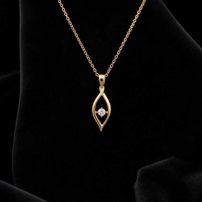 Imagem de Colar ponto de luz dourado