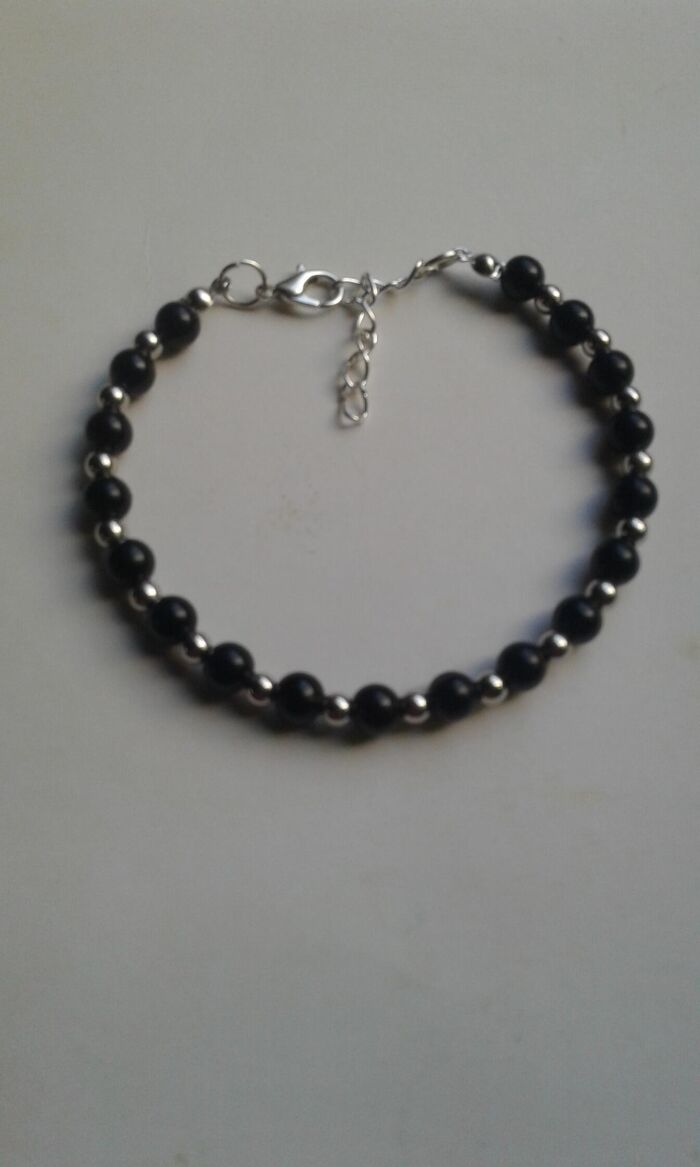 Imagem de Pulseira de Pérolas Pretas