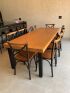 Imagem adicional 1 do item Mesa Industrial Florença Tampo Caixote 200x100 com Cadeiras Paris Alumínio