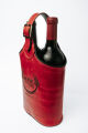 Imagem adicional 0 do item PORTA-VINHOS EM COURO VERMELHO PARA DUAS GARRAFAS