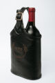 Imagem adicional 0 do item PORTA-VINHOS EM COURO PRETO PARA DUAS GARRAFAS