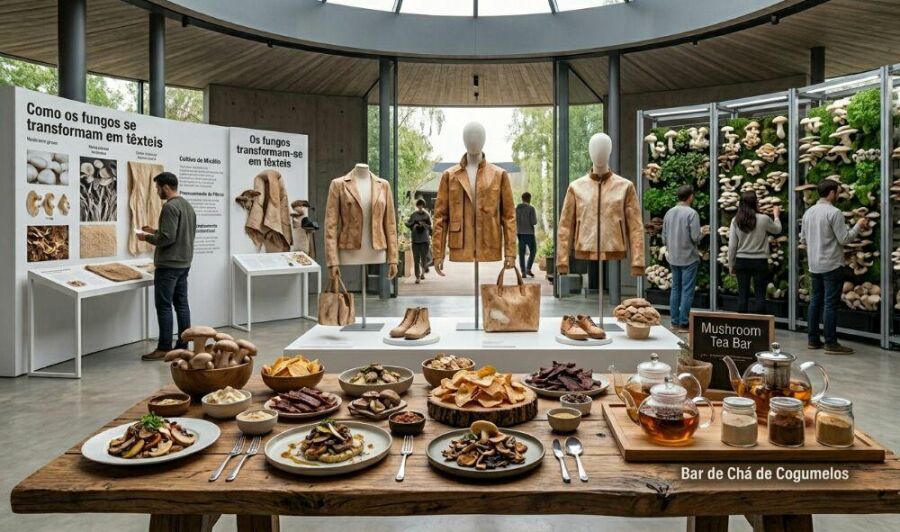 Image: The mushrooms are already on the plate at the café and are starting to arrive at the wardrobe.