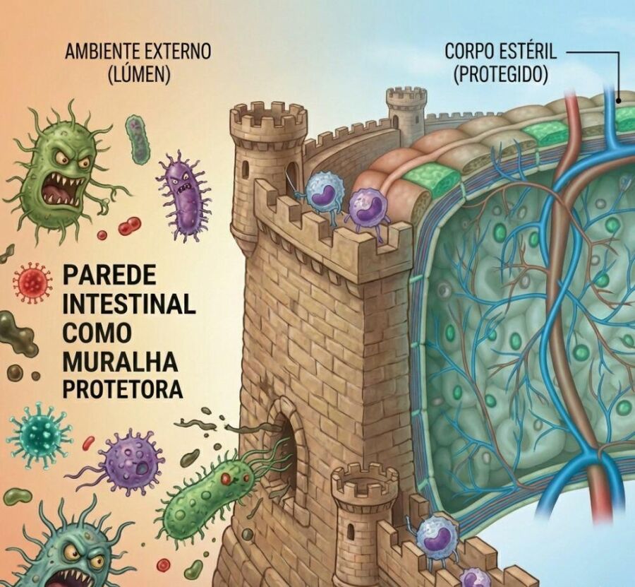 Image: The intestine is the biggest barrier between the body and the outside world.