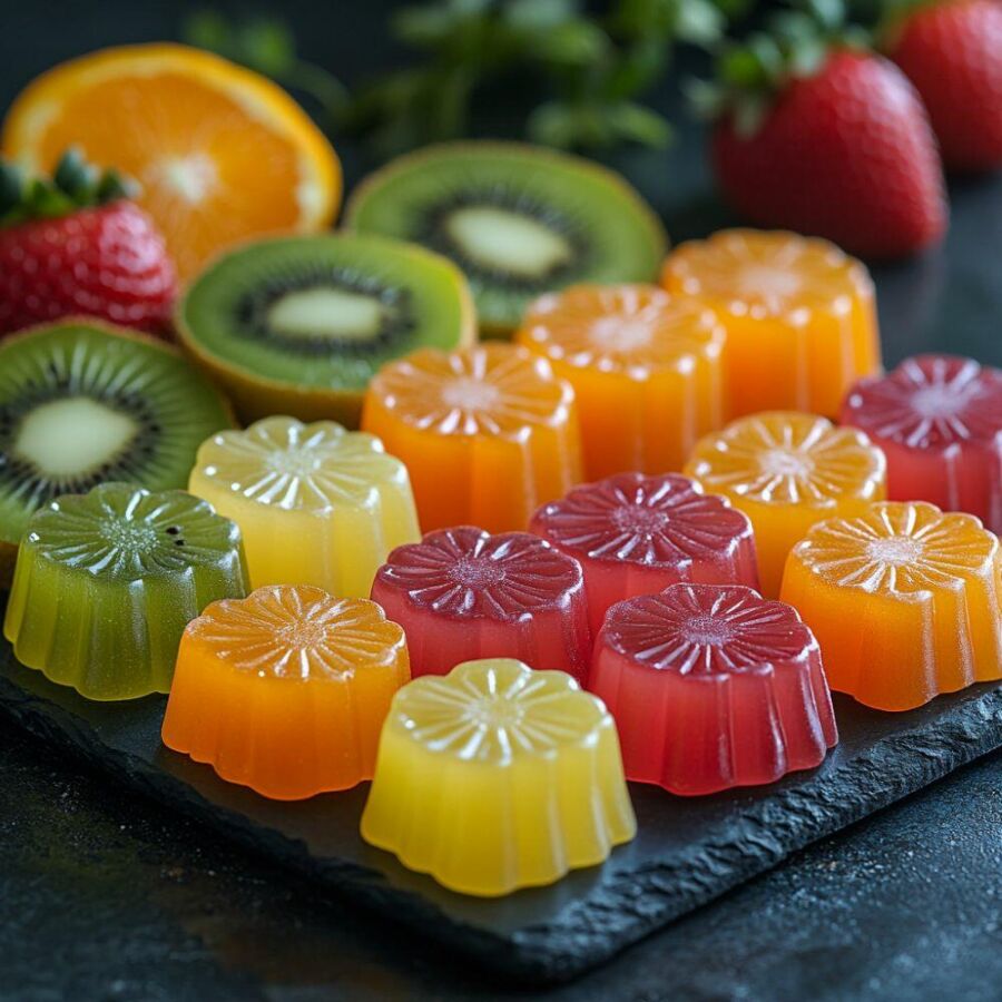 Image: Candies made with real fruit, without artificial colors or refined sugar.