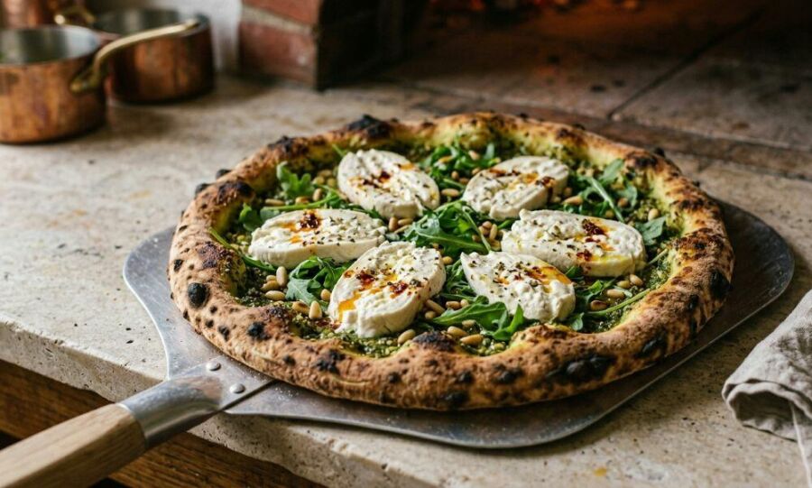 Imagem A-burrata-vegana-derrete-suavemente-sobre-a-pizza-quente-criando-a-combinação-perfeita