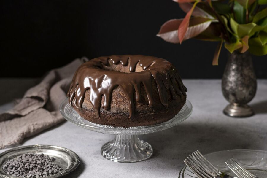 Imagem vista-frontal-conceito-de-bolo-de-chocolate