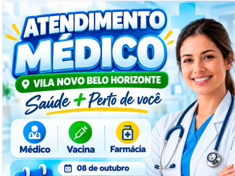 Ilustração da notícia Vila Novo Belo Horizonte terá atendimento médico e vacinação em Alcinópolis; confira da MS Todo dia