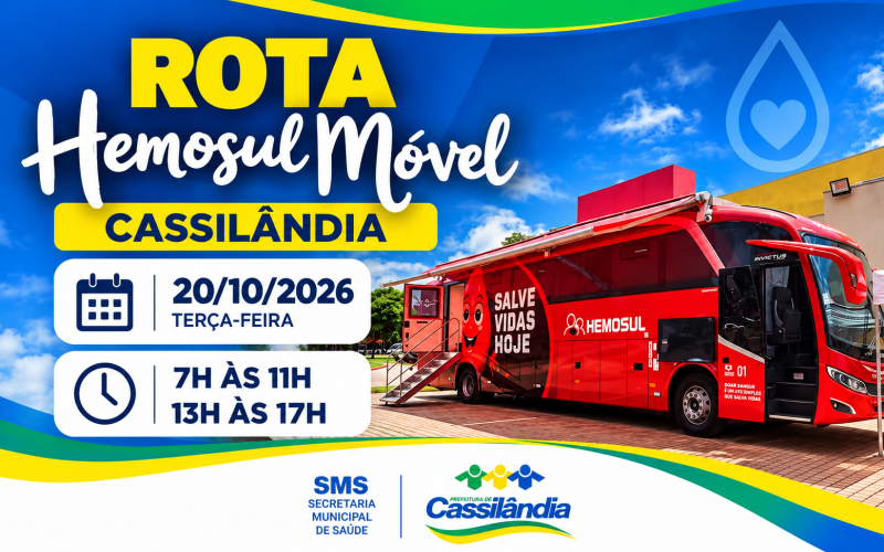 Ilustração da notícia Cassilândia terá campanha de doação de sangue com meta de 200 bolsas da MS Todo dia