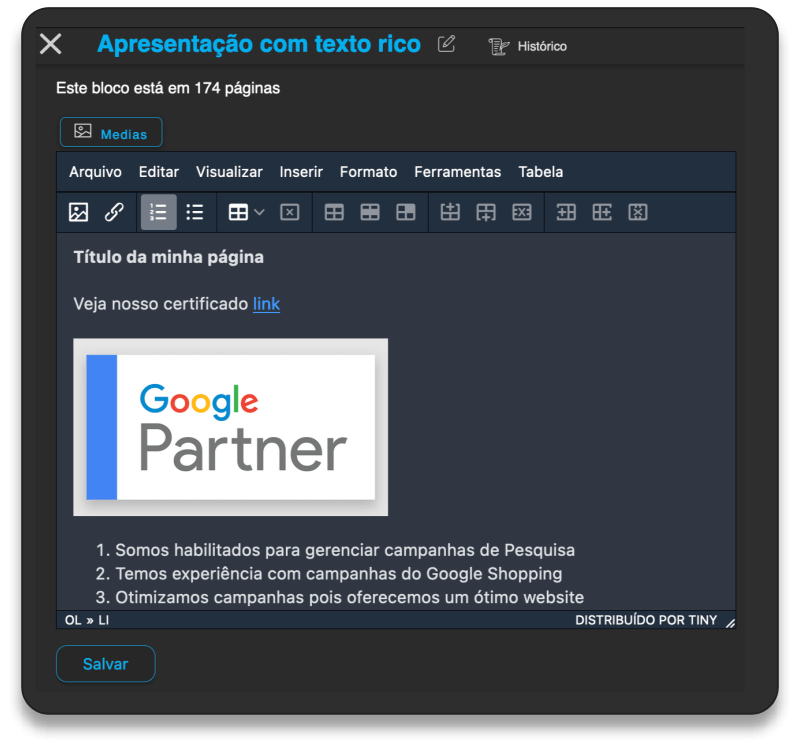 editor de texto