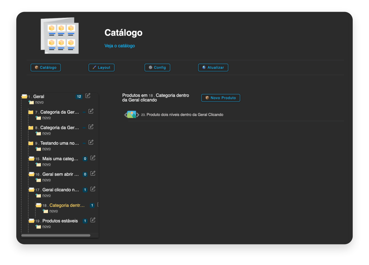 imagem do editor do catalogo