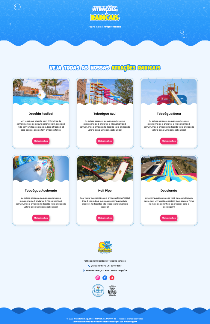 Castelo Park Aquático - Um projeto da Eco Webdesign