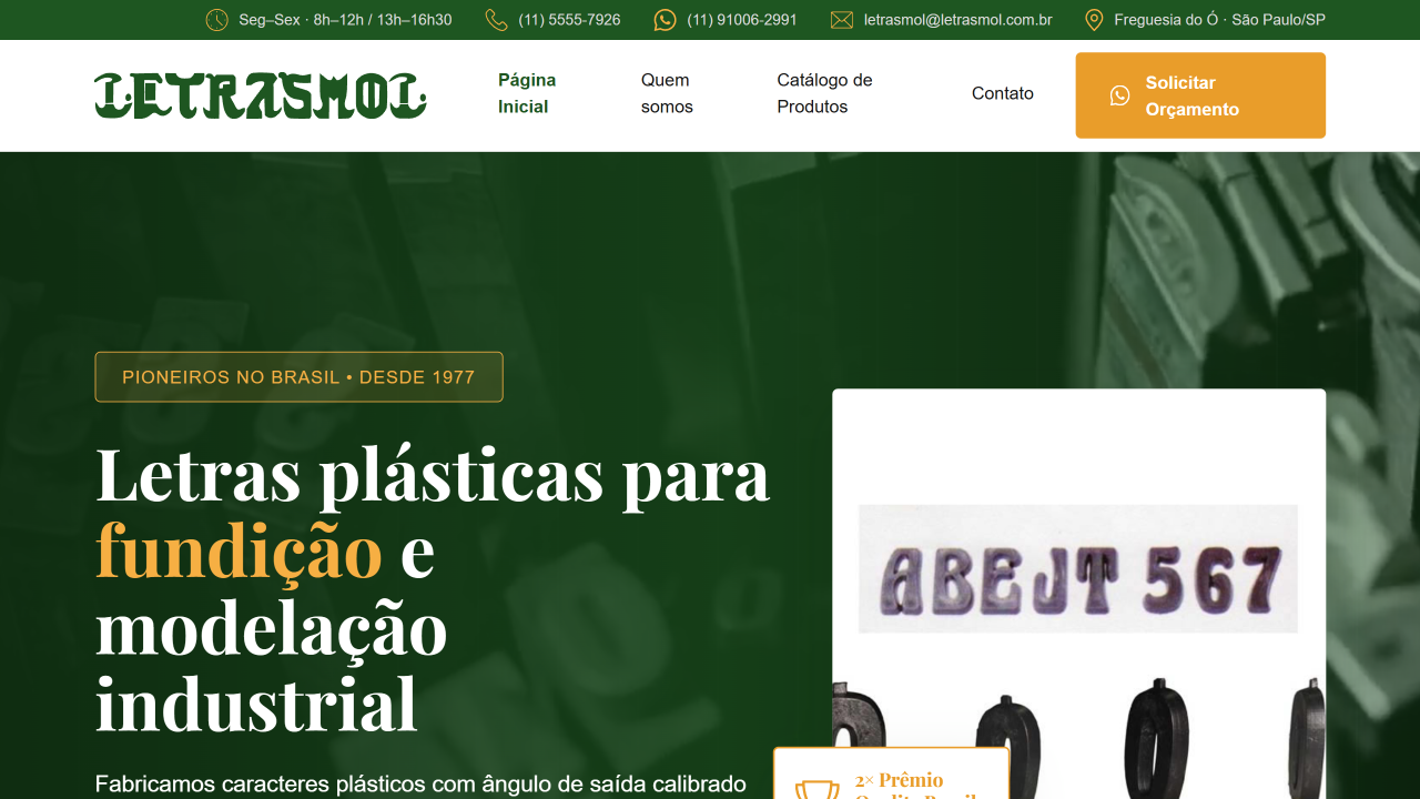 Imagem do Website LetrasMol