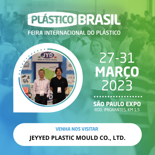 Arte da participação da Jeyyed na feira Plástico Brasil 2023, no São Paulo Expo
