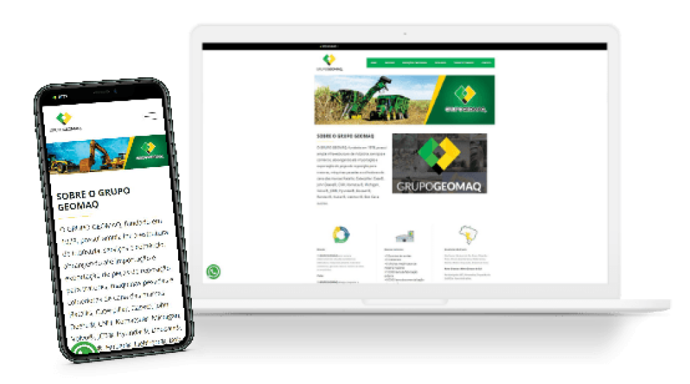 Website do Grupo Geomaq desenvolvido pela Eco Webdesign