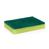 Imagem de Esponja Multiuso Verde e Amarela 110 x 71 x 20 mm Pop Bulk – Nobre – Caixa com 304 Unidades