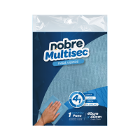 Imagem de Pano de Microfibra para Vidros 40 x 40 cm Azul – Nobre