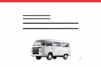 Imagem do produto Canaleta de Porta 4 Peças Flocada para Volkswagen Kombi Clipper 1976  a 2013