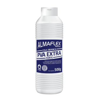 Imagem de COLA PVA ALMAFLEX 500GR EXTRA FORTE (BRANCA)
