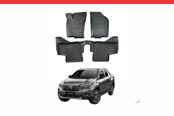 Imagem do produto Tapete Bandeja 3 Peças para Fiat Strada Cabine Dupla 2020 a 2025