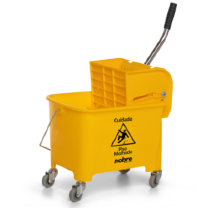 Imagem de Carro Balde Espremedor 20 L com Divisor de Água Amarelo – Nobre