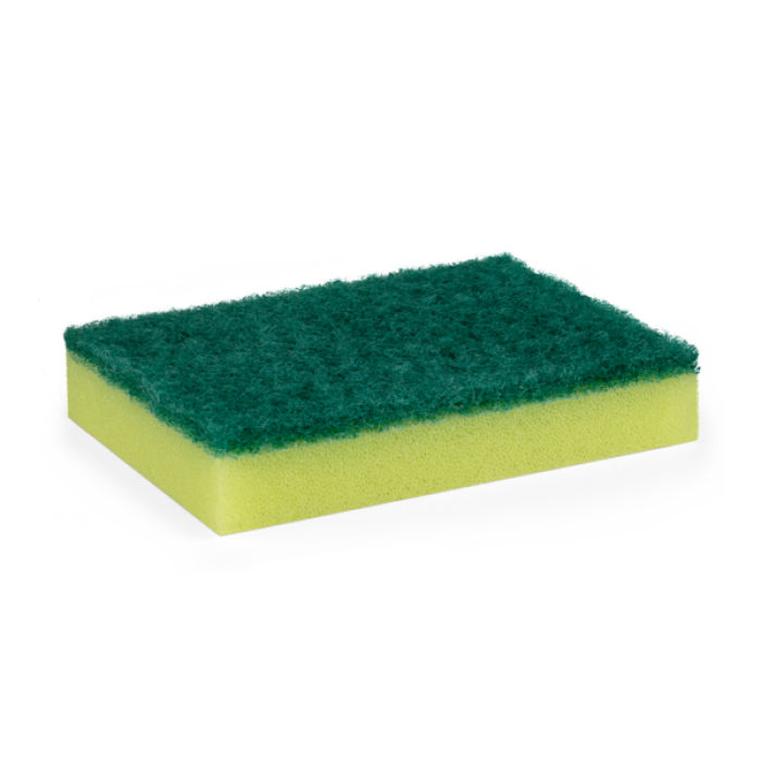Imagem de Esponja Multiuso Verde e Amarela 110 x 71 x 20 mm Pop Bulk – Nobre – Caixa com 304 Unidades