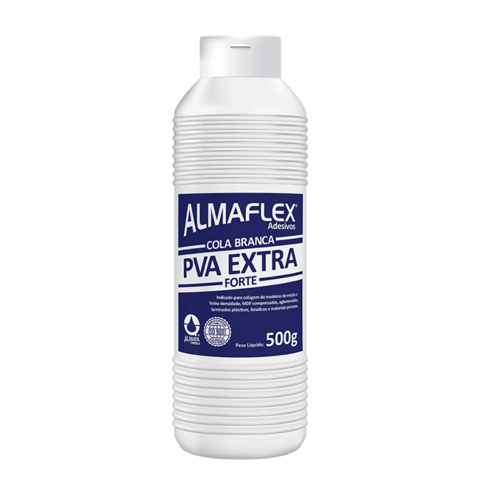 Imagem de COLA PVA ALMAFLEX 500GR EXTRA FORTE (BRANCA)