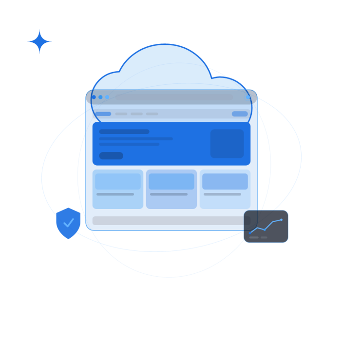 Ilustração: Hospedagem para Sites Criados com IA: Performance e Segurança — Eco Webdesign