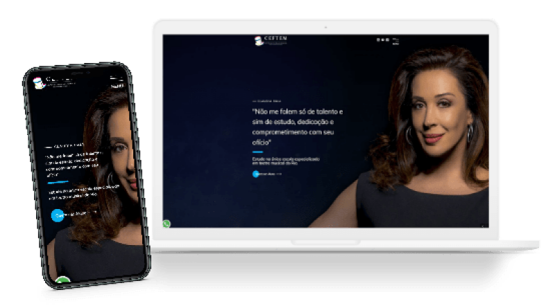 Website da Ceftem Teatro Musical desenvolvido pela Eco Webdesign