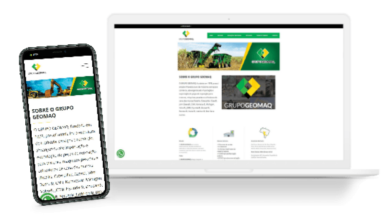 Website do Grupo Geomaq desenvolvido pela Eco Webdesign