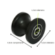Imagem adicional 0 do item Carretel de Tecnil Abaulada com Rolamento para Equipamentos Leg e Hack
