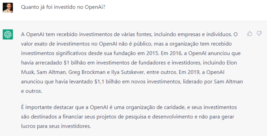 Investimento no openai até 21 01 2023 min