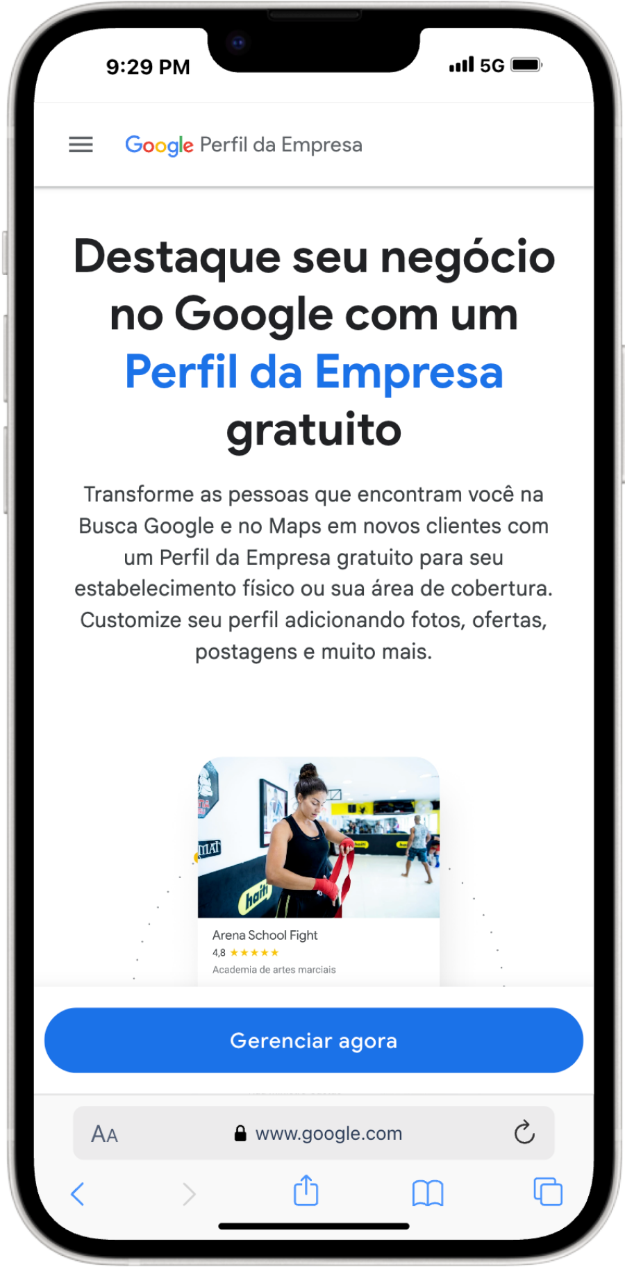 google perfil empresa