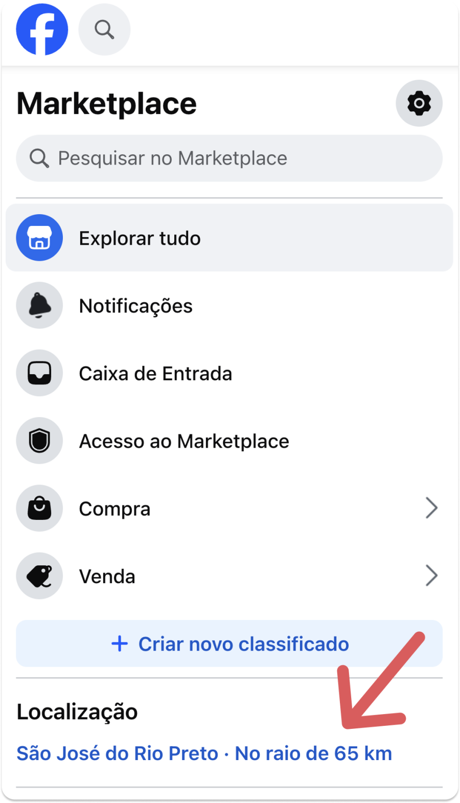marketplace localizacao