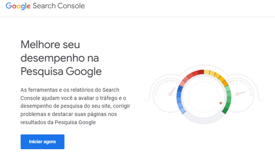 Página inicial Search Console