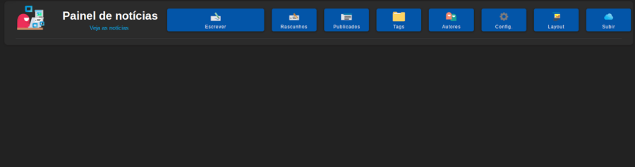 Painel de Notícias da Eco Webdesign para Publicadores