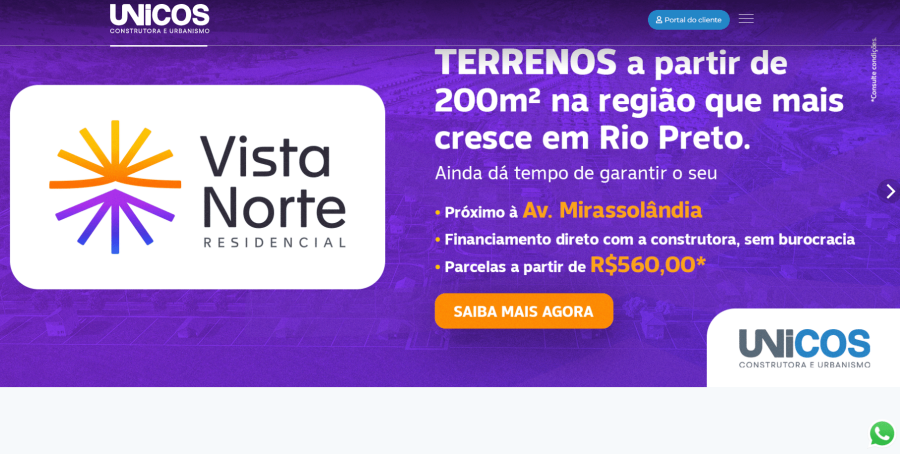 Website Profissional   Unicos Construtora e Urbanismo min