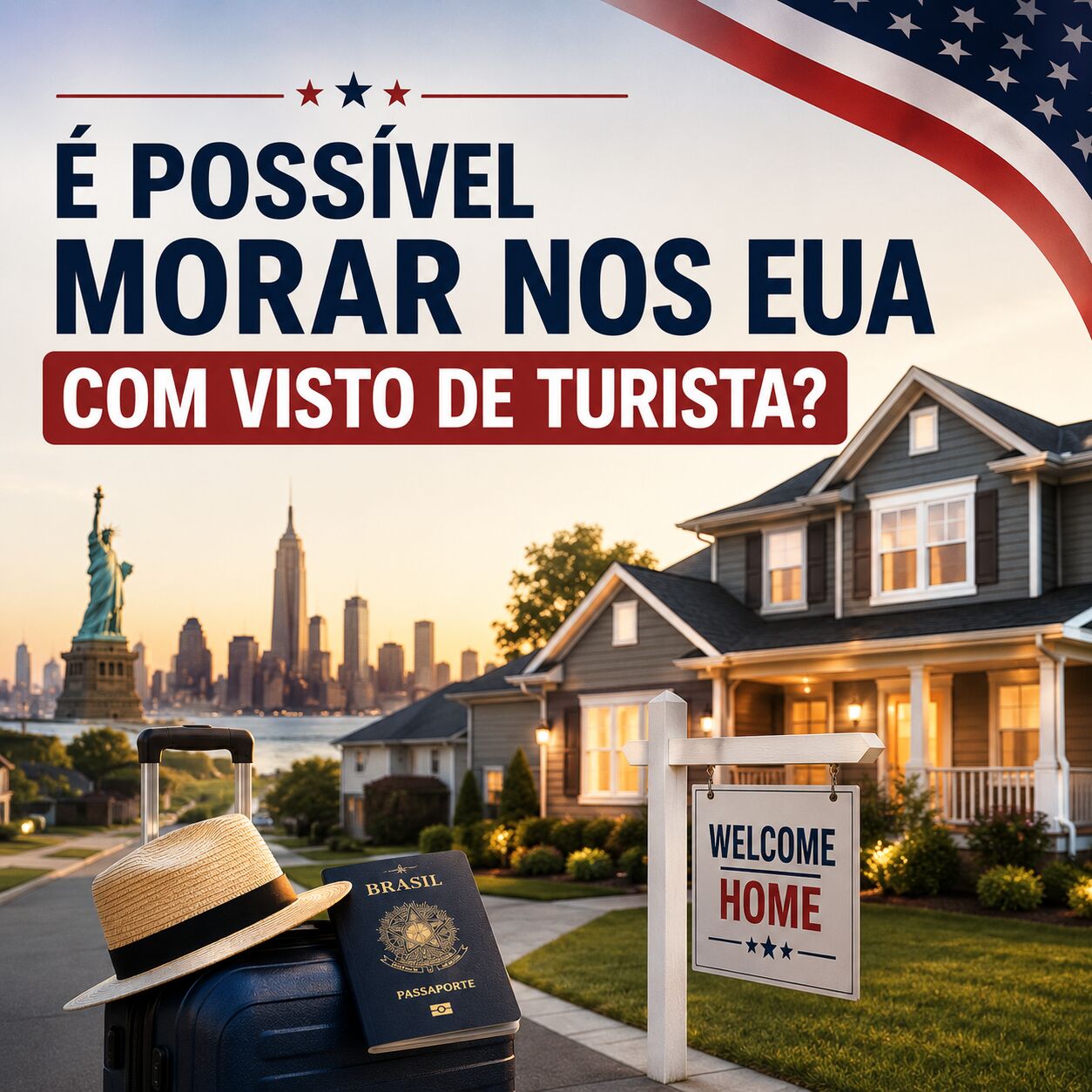 Imagem ilustrativa para o artigo É possível morar nos EUA com visto de turista? da Genuína Conexão