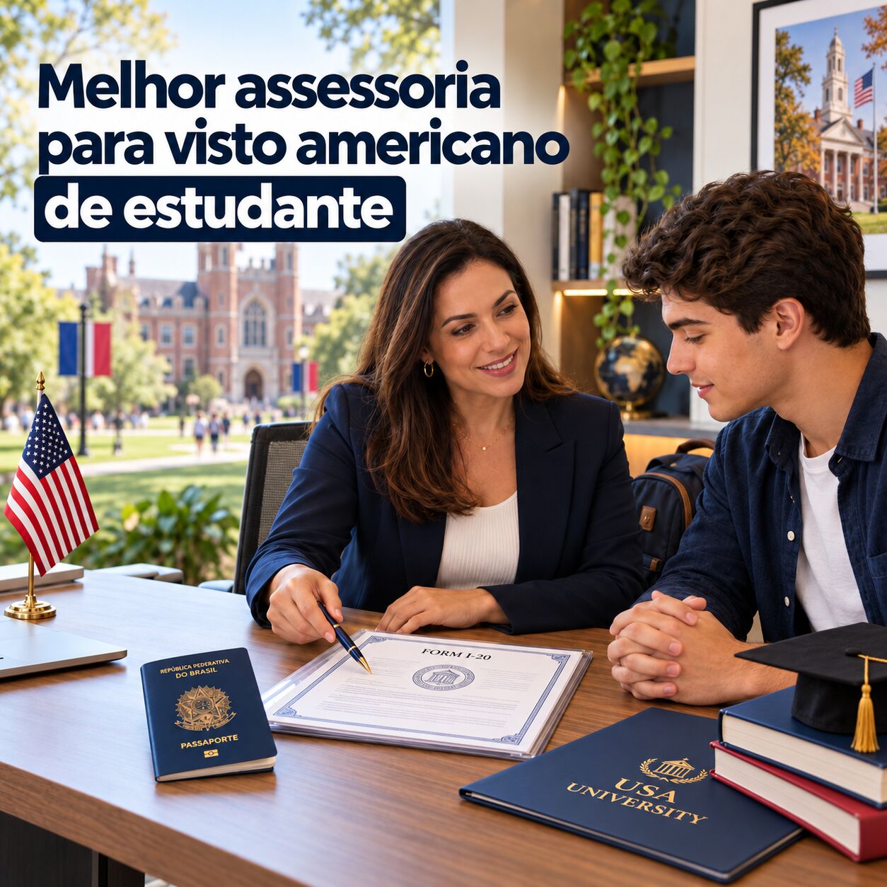 Imagem ilustrativa para o artigo Melhor assessoria para visto americano de estudante da Now Vistos