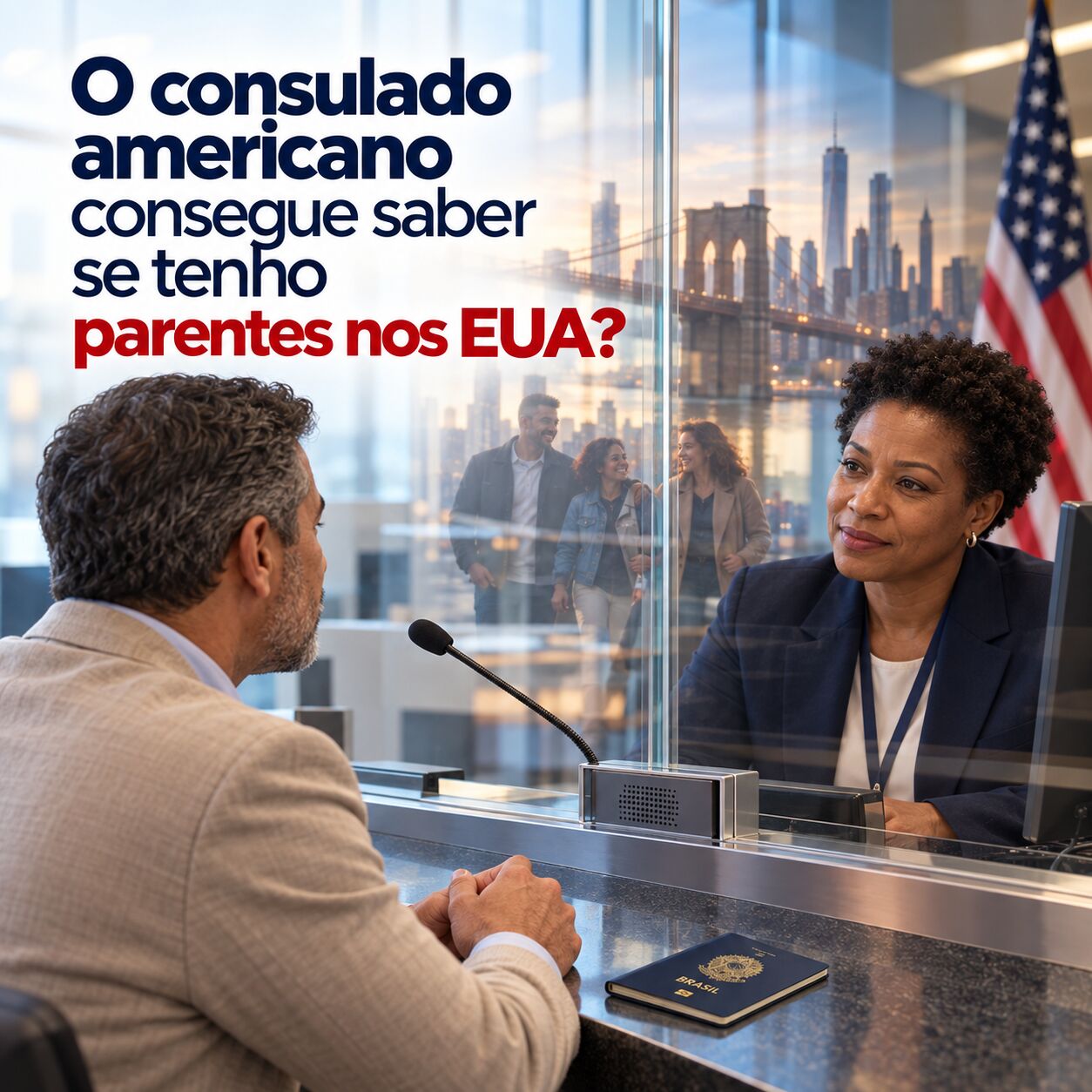 Imagem ilustrativa para o artigo O consulado americano consegue saber se tenho parentes nos EUA? da Now Vistos