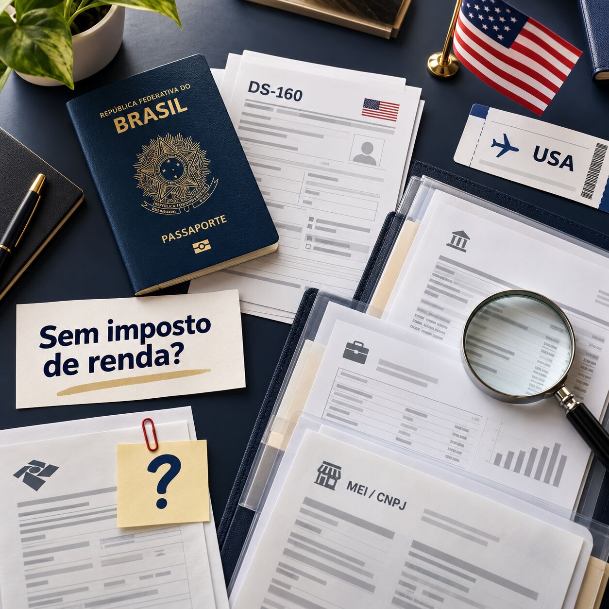 Imagem da notícia Posso tirar visto americano sem imposto de renda?
